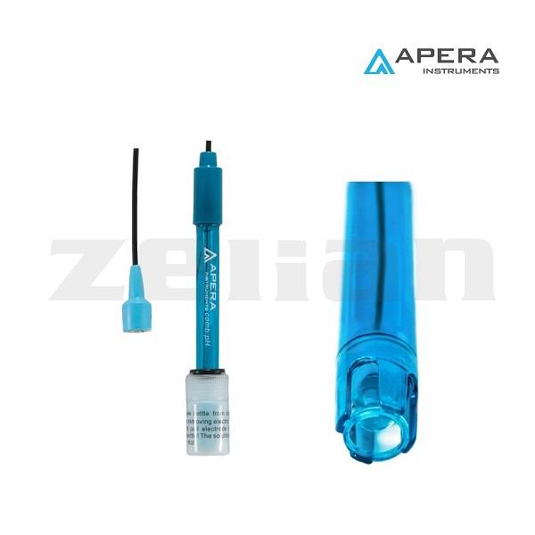 Electrodo de pH de doble unión, conector BNC y cuerpo de policarbonato. Marca Apera, Modelo 201DJ-C