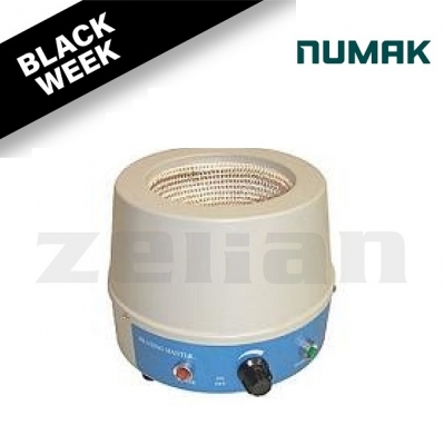 Manto calefactor MCR para balón de 1000 ml. Medidas aproximadas 280 x 220 mm. Marca Numak