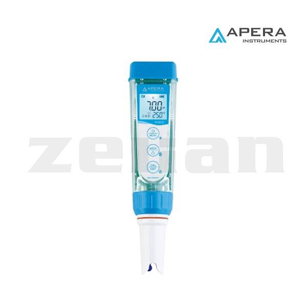 Medidor de pH (pHmetro) y ORP inteligente portátil. Marca Apera, modelo pH60-Z con la aplicación móvil Zen Test.