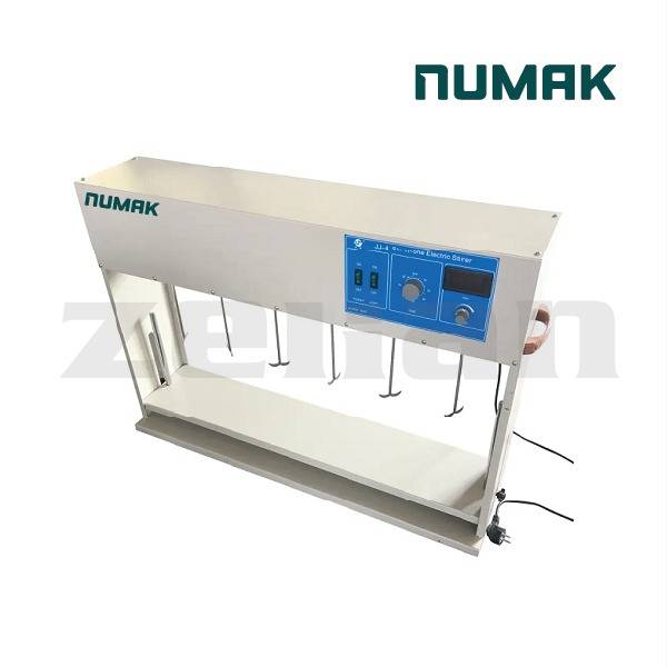 Jar Test de 6 determinaciones 10 a 450 RPM. Marca Numak, modelo JJ-4 - 10A