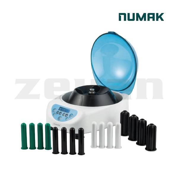 Centrífuga de mesa sin escobillas, p/ 4 tubos falcon de 50 y 15 ml y reductores hasta 1.5 ml. Marca Numak, modelo F450
