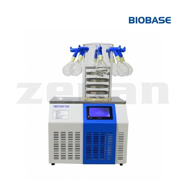 Liofilizador de mesa con manifold de 8 balones. Marca Biobase, modelo BK-FD10P