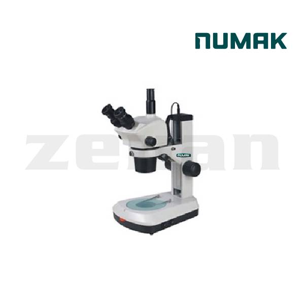 Lupa trinocular estereoscópica LED, Zoom 6.3X-50X. Marca Numak, modelo LTZ-3.