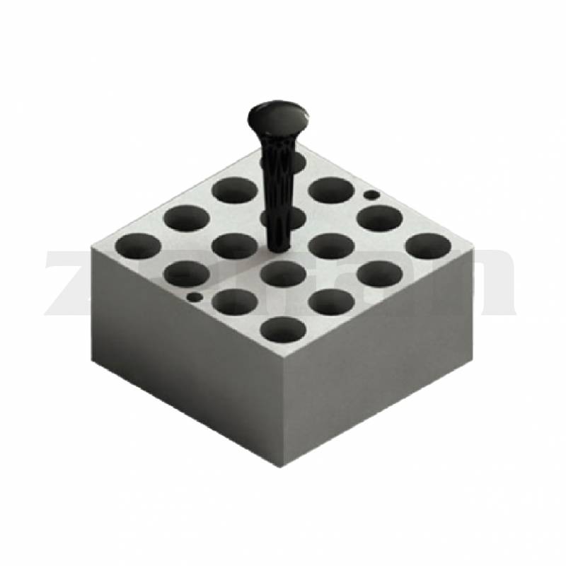 Bloque para baño seco y concentrador de nitrógeno de 16 tubos de Ø 19 mm. Marca: Allsheng, modelo BK-11