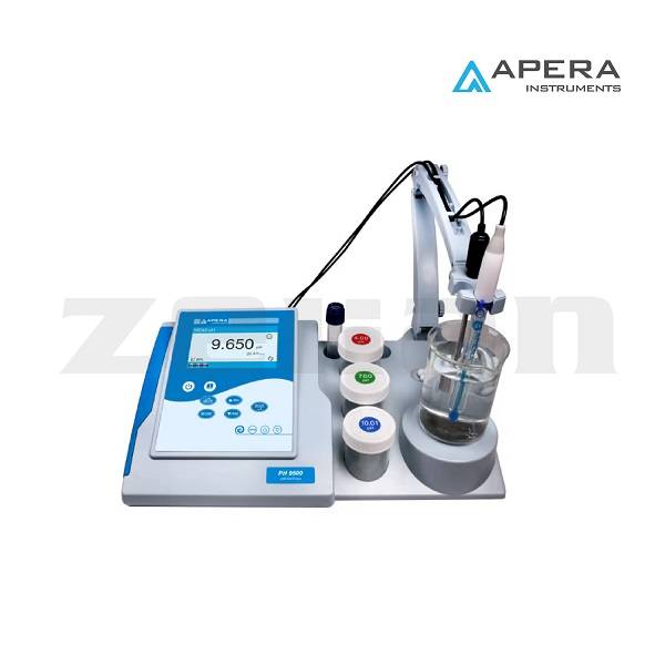 Medidor de pH (pHmetro)  de mesa con agitacin GMP/GLP, marca Apera, modelo PH9500.