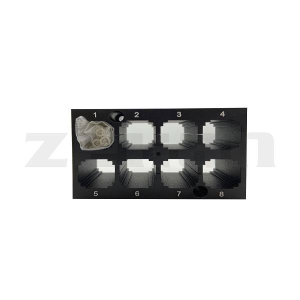 Bloque para baño seco de 8 cubetas de 12.5 x 12.5 x 32 mm. Marca: Numak, modelo E-MiniZ