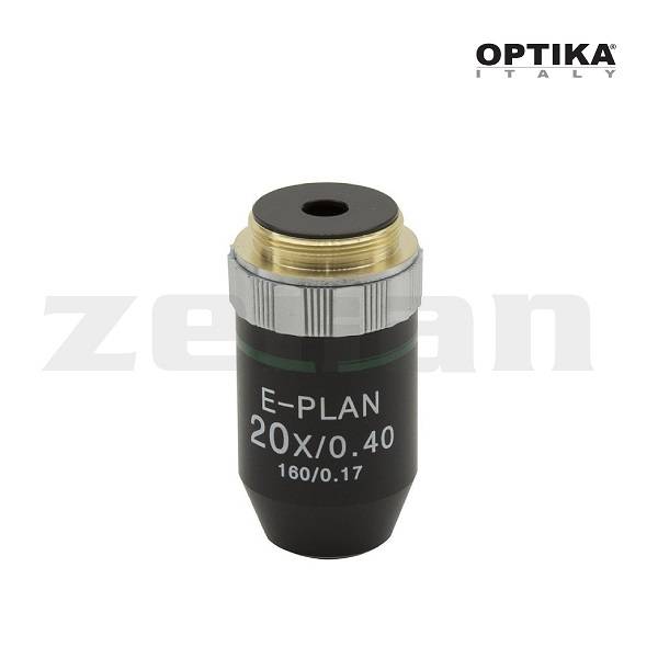 Objetivo N-PLAN 20x/0.40. Marca Optika, modelo M-166
