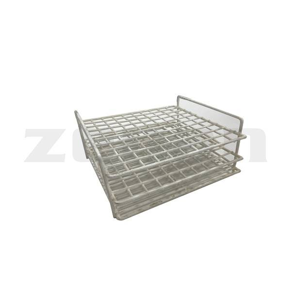 Gradilla de alambre de acero plastificado o niquelado para 100 tubos de Khan o hemolisis, de 10 filas x 10.