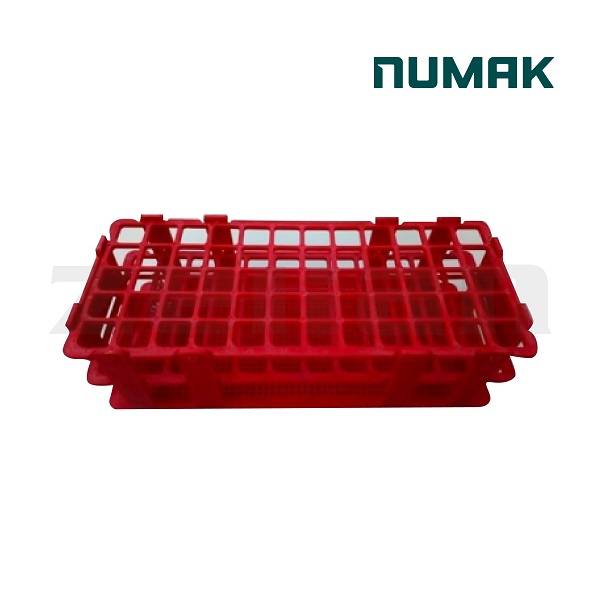 Gradilla plástica para 60 tubos de ensayo. Marca Numak, modelo 6016
