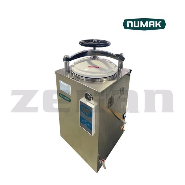 Autoclave vertical automático de 35 litros con secado e impresora de matriz de punto. Marca Numak, modelo ASN-35 DP