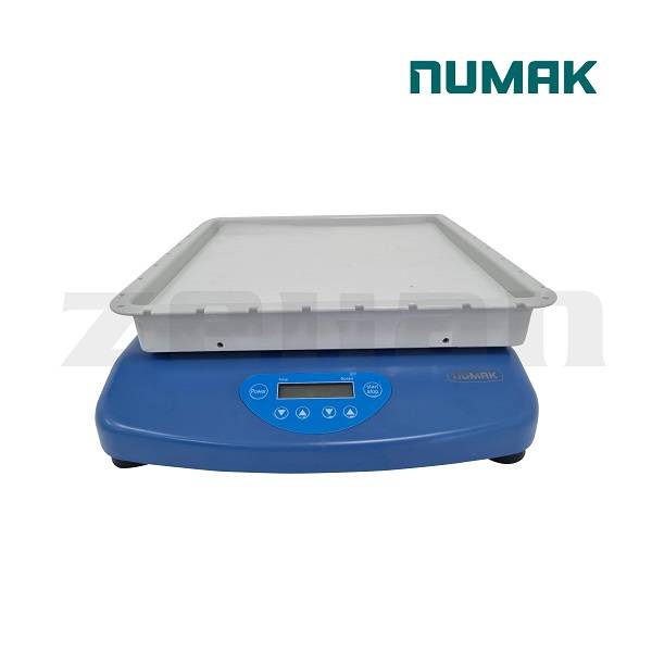 Agitador orbital digital con Tacómetro de 30 mm de orbita. Marca Numak, modelo OS2.