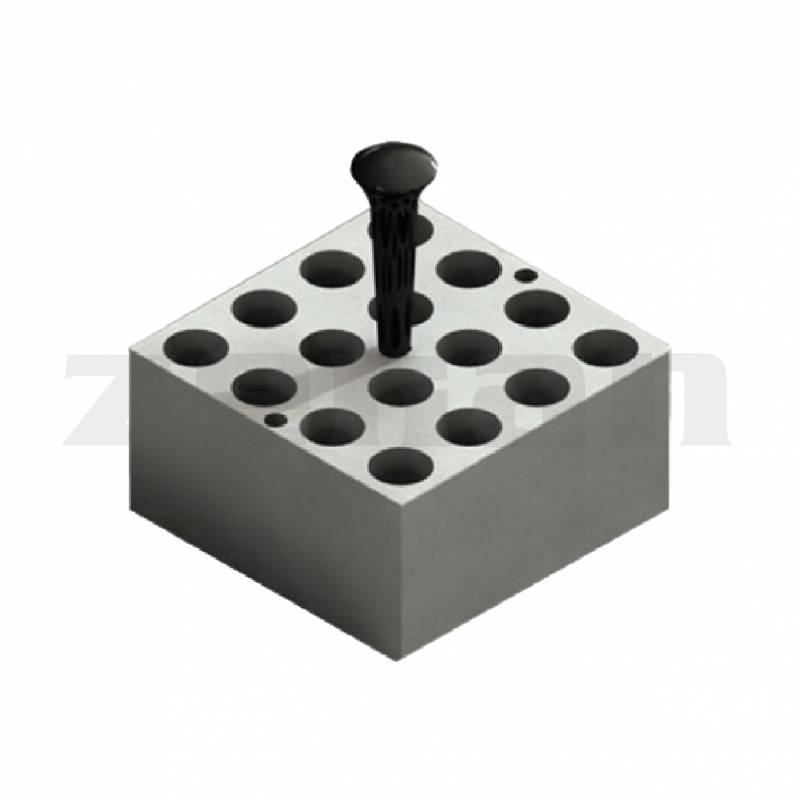 Bloque para baño seco y concentrador de nitrógeno de 16 tubos de Ø 16 mm. Marca: Allsheng, modelo BK-9