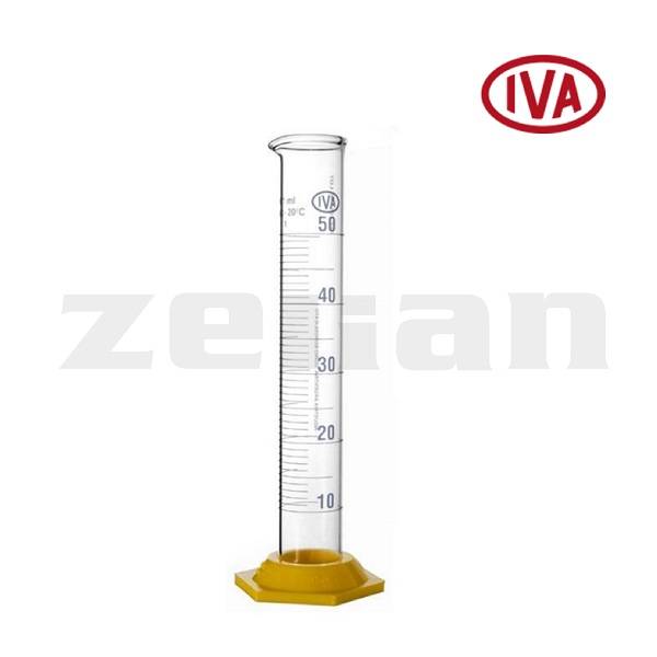 Probeta graduada con base plástica, sin tapa x 250 ml. Marca IVA, modelo 020106.