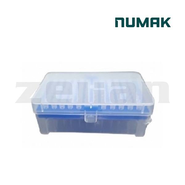 Rack libre de RNasa y DNasa de 96 tips con filtro de 10 ul. Marca Numak.