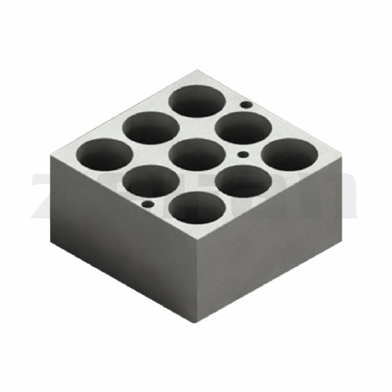 Bloque para baño seco y concentrador de nitrógeno de  9 tubos de Ø 26 mm. Marca: Allsheng, modelo BK-13