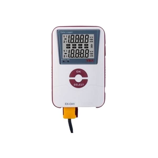 Datalogger registrador de temperatura con sensor interno NTC. Marca V&A, modelo VA600N1