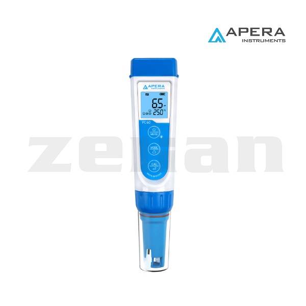 Medidor multiparámetro portátil de pH/EC/TDS/Salinidad/Temperatura. Marca Apera, modelo PC60 Premium