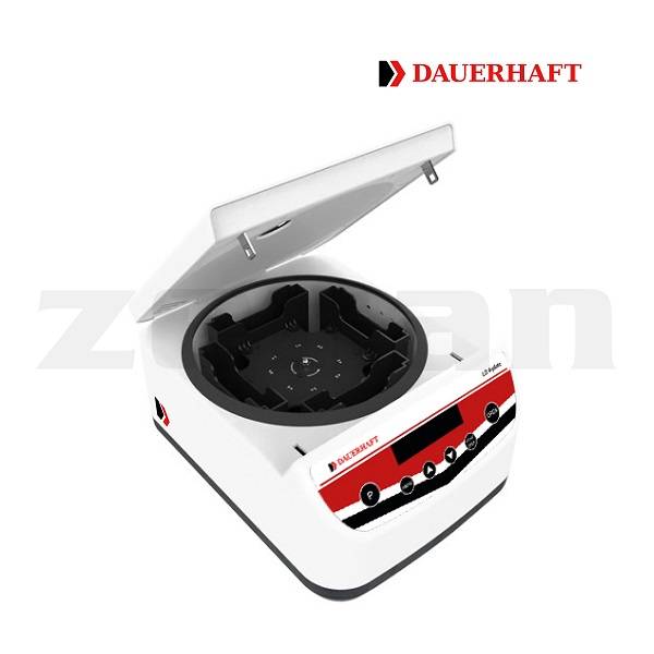 Centrífuga de mesa con rotor para 4 microplacas de PCR (96 pocillos). Marca Dauerhaft, modelo LD 4-plate