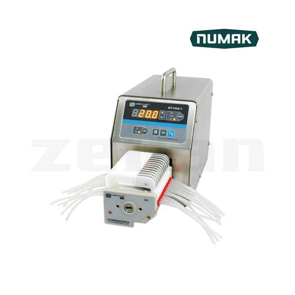 Bomba peristáltica para laboratorio. Marca Numak, modelo  BT100F-1 con cabezal DG6-12