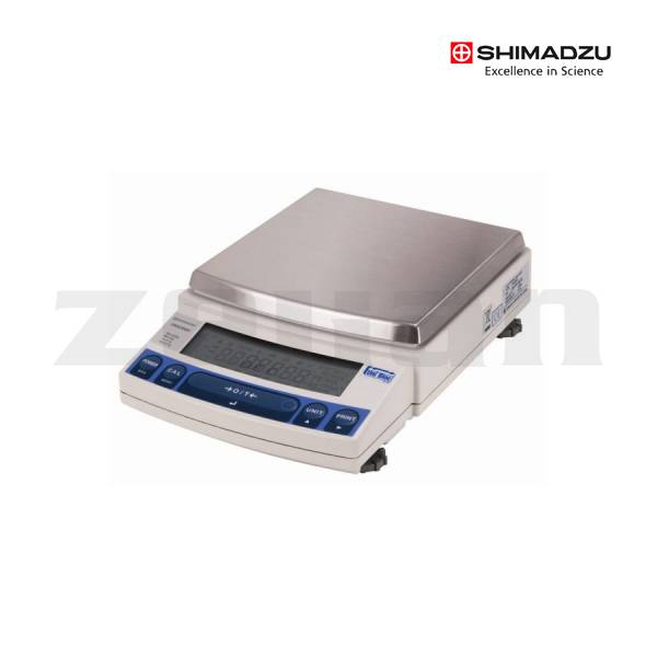 Balanza de alta precisión 2,2 Kg x 0.01 g, calibración interna. Marca Shimadzu, modelo UW2200H